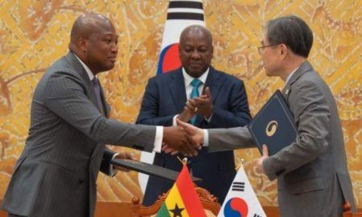 Gana: tr&ecirc;s acordos assinados &agrave; margem da visita do presidente Mahama &agrave; Coreia do Sul