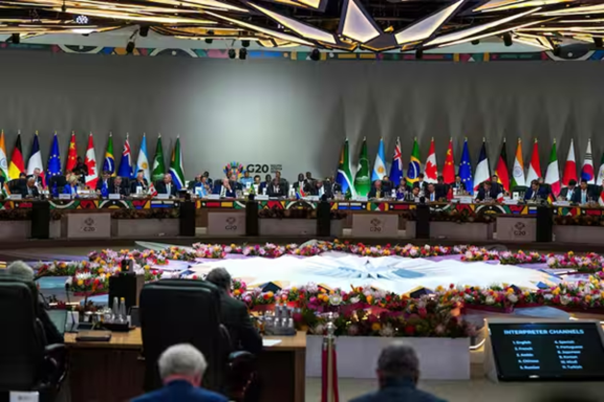 Encontro do G20: Chefes de Estado adotam uma declara&ccedil;&atilde;o que inclui conflitos e clima