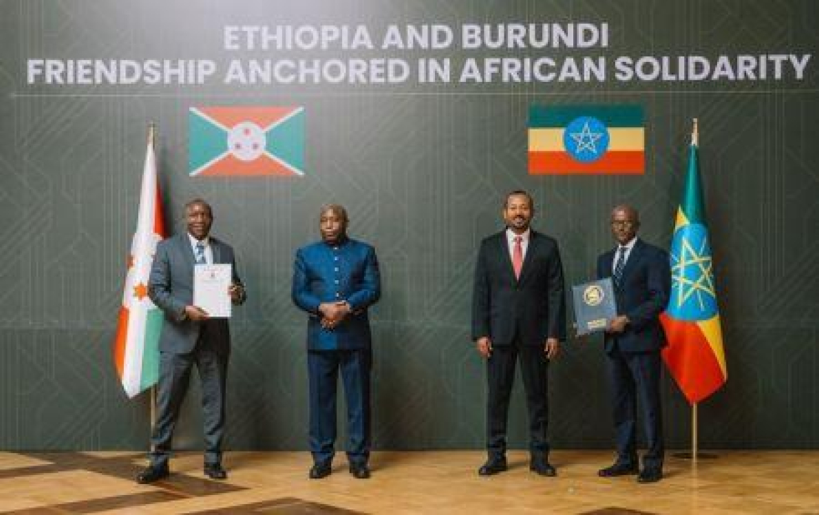 A Eti&oacute;pia e o Burundi assinam protocolos de acordo em v&aacute;rios dom&iacute;nios