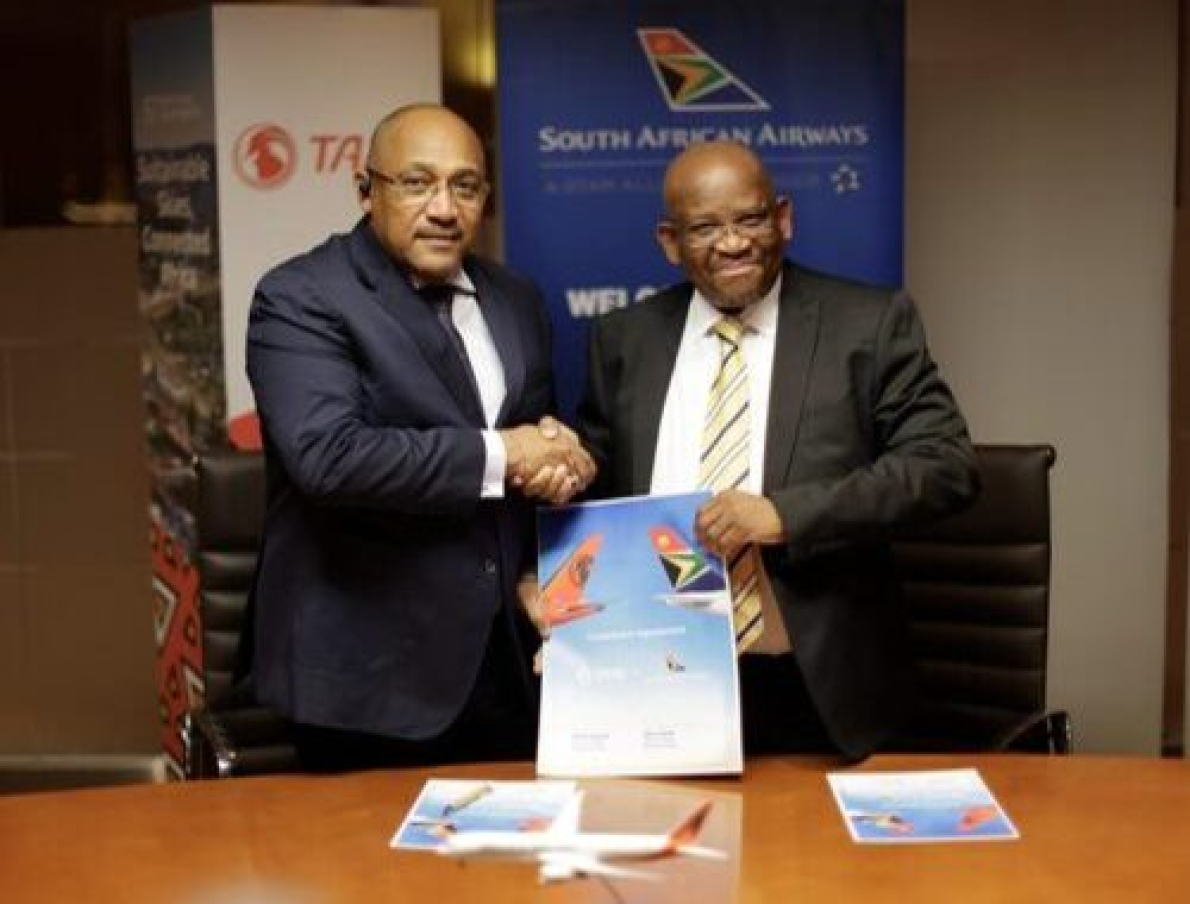 Compartilhamento de c&oacute;digos: TAAG e South African Airways expandem suas redes
